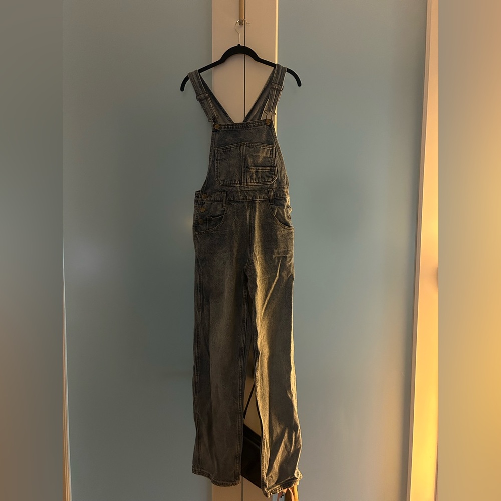 brandy melville hayley denim wash overalls